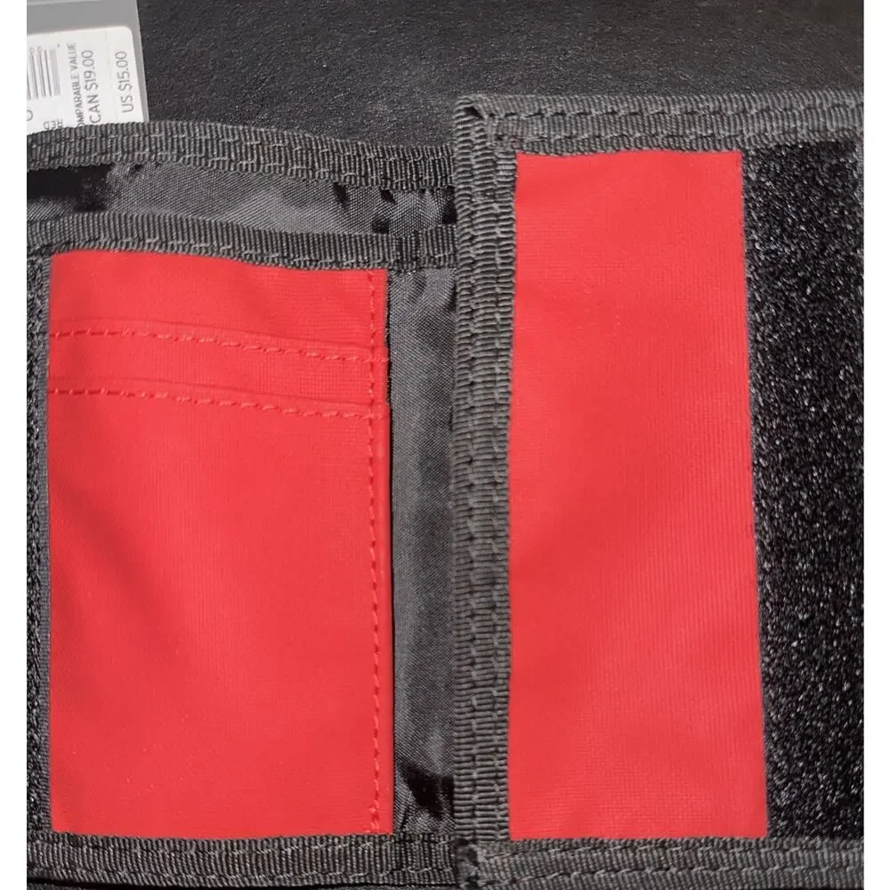 Eddie Bauer Red Trifold Wallet Hook & Loop Billfold NWT